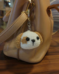 Crochet Puppy Bag Charm – Handmade Amigurumi Dog Keychain, Cute Purse Accessory for Dog Lovers